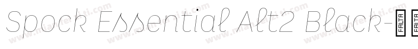 Spock Essential Alt2 Black字体转换